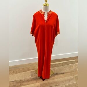 Vintage Orange Diana Dean Julius Lonschein 60’s robe/dress